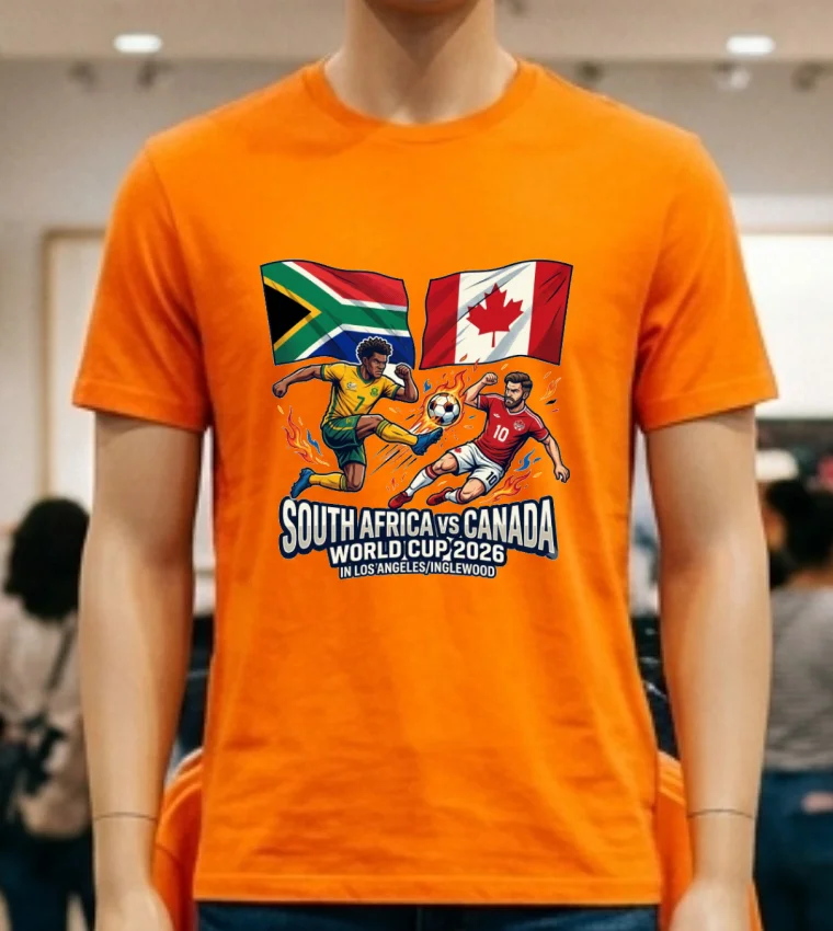 South Africa Vs Canada World Cup 2026 In Los Angeles Inglewood T Shirt - orange-shirt South Africa Vs Canada World Cup 2026 In Los Angelesinglewood T Shirt Orange Shirt