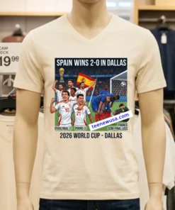 Spain Beat France 2 0 In The 2026 World Cup Semi Final In Dallas Thanks To Goals From Mikel Oyarzabal And Pedro Porro T Shirt