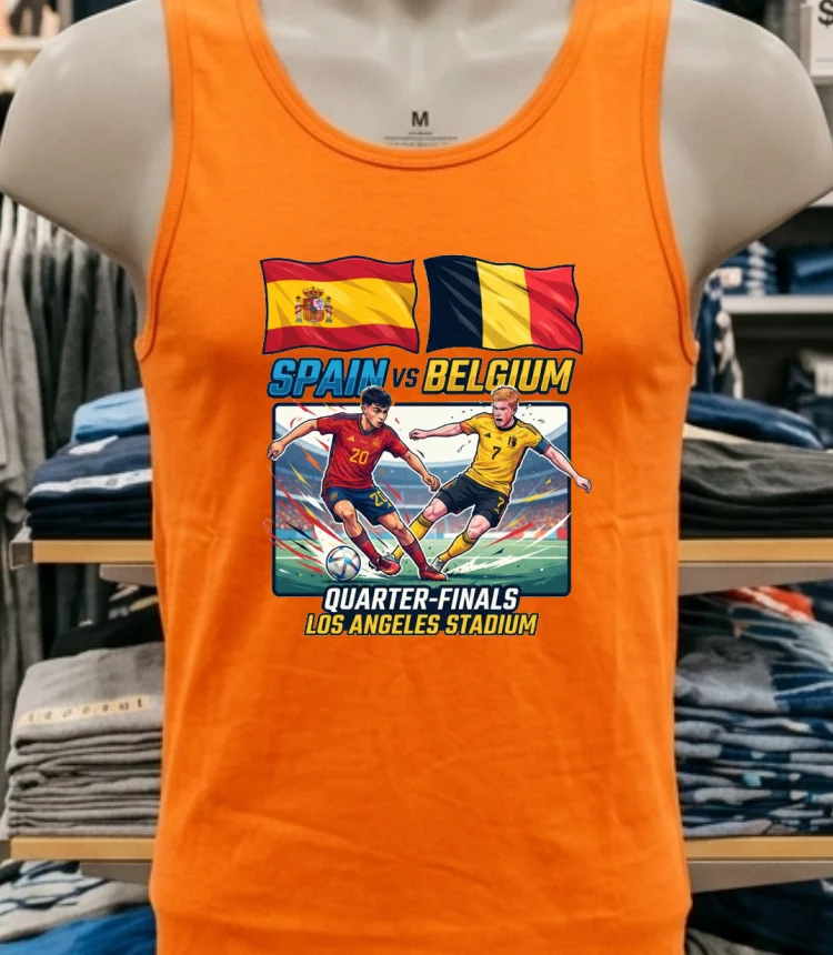 Spain Vs Belgium 2026 World Cup T Shirt - orange-shirt Spain Vs Belgium 2026 World Cup T Shirt Orange Shirt
