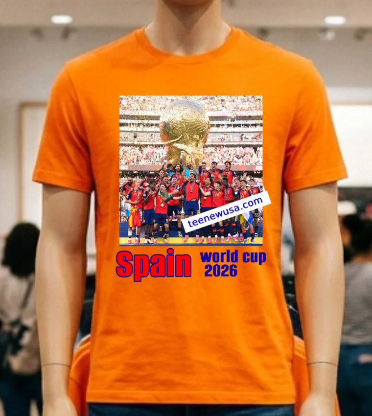 Spain Wins World Cup 2026 Championship T Shirt Orange Shirt