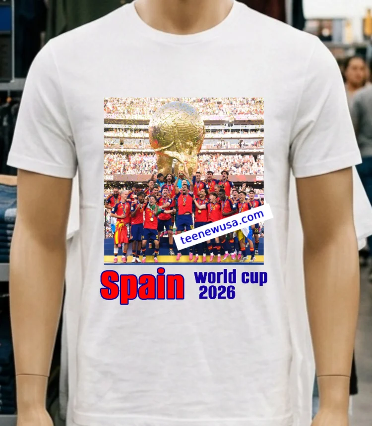 Spain Wins World Cup 2026 Championship T Shirt - white-t-shirt Spain Wins World Cup 2026 Championship T Shirt White T Shirt 2