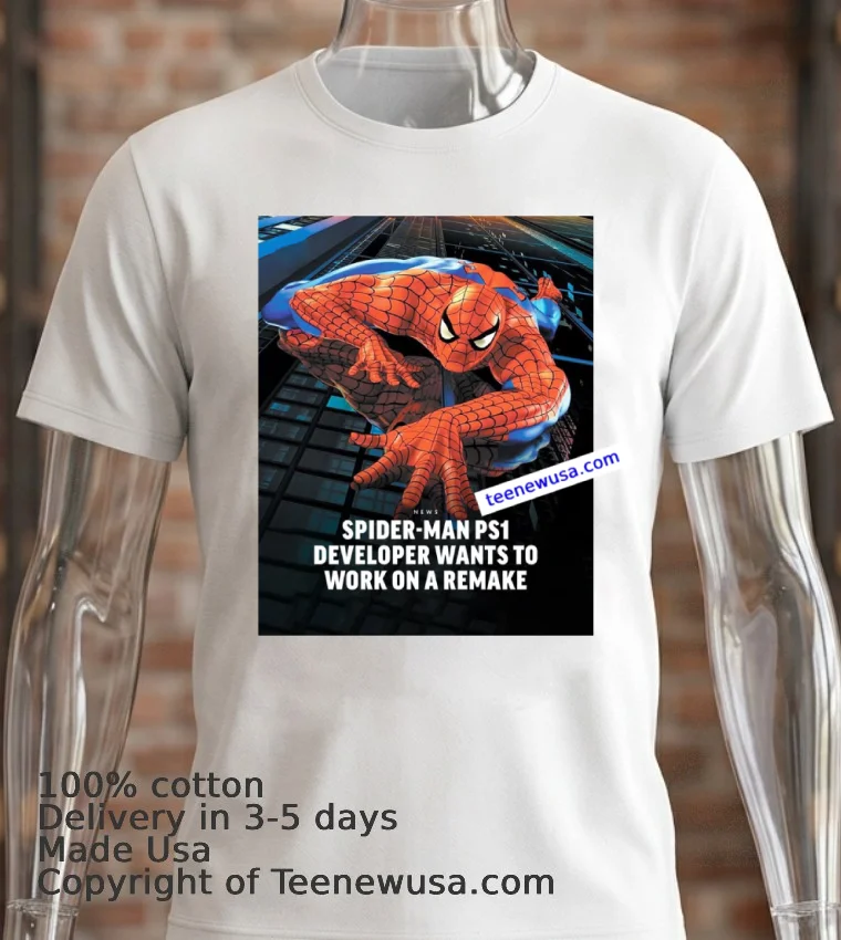 Spider Man On Playstation 1t Shirt White T Shirt 2