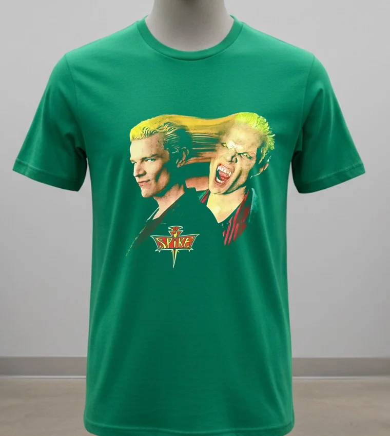 Spike Buffy The Vampire Slayer Movie Shirt - green-shirt Spike Buffy The Vampire Slayer Movie Shirt Green Shirt