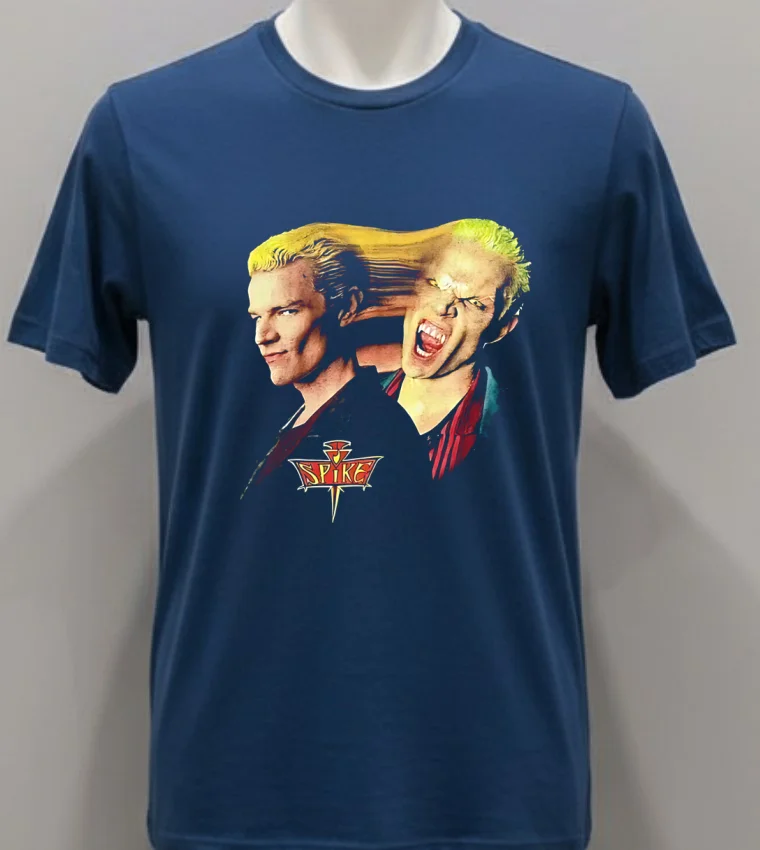Spike Buffy The Vampire Slayer Movie Shirt Navy Shirt 2