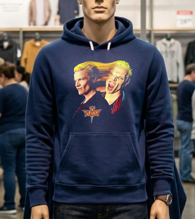 Spike Buffy The Vampire Slayer Movie Shirt - navy-shirt Spike Buffy The Vampire Slayer Movie Shirt Navy Shirt