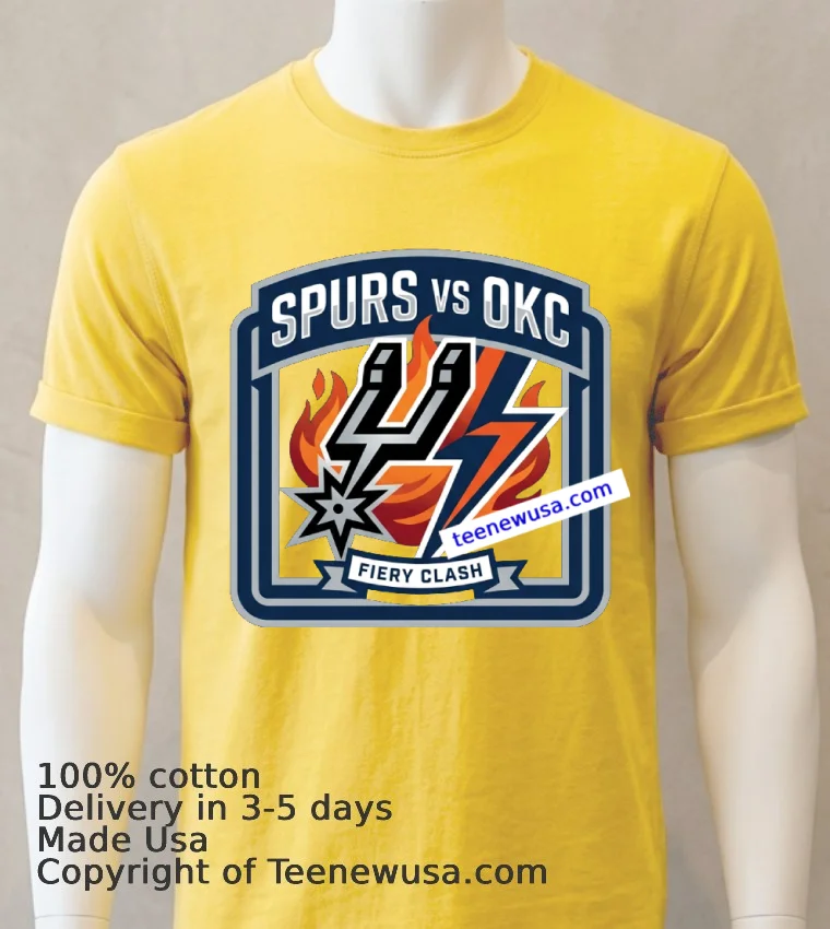 Spurs Vs Okc Fan Sports T Shirt - yellow-t-shirt Spurs Vs Okc Fan Sports T Shirt Yellow T Shirt