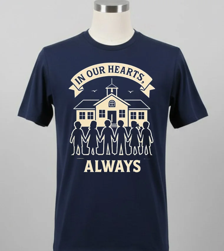 Stop School Violence In Our Hearts Always Memorial Shirt - balck-shirt Stop School Violence In Our Hearts Always Memorial Shirt Balck Shirt 1