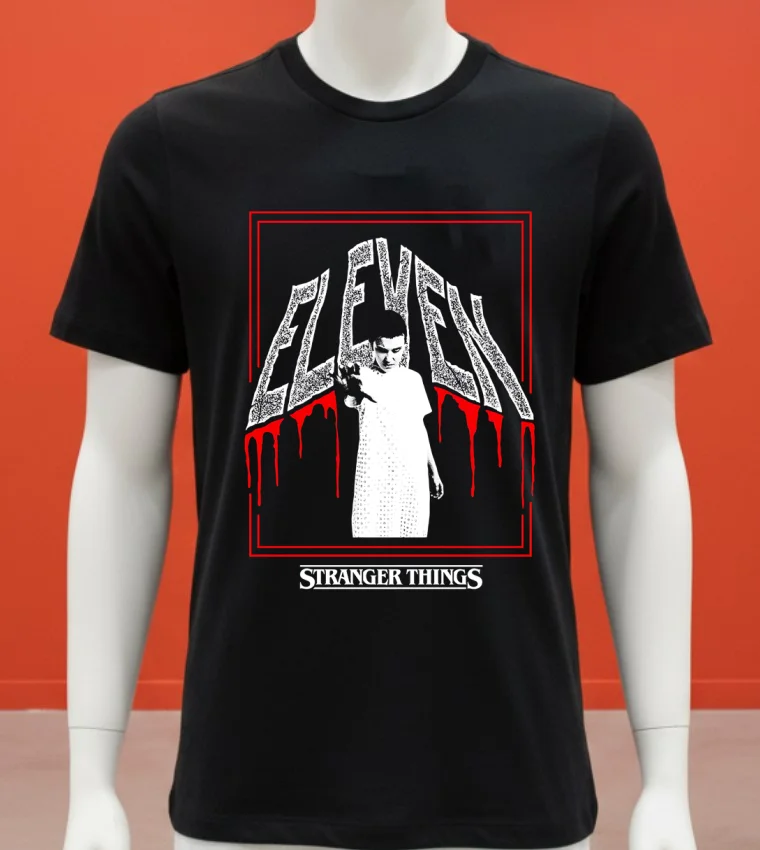 Stranger Things Eleven Epic Scene Shirt Balck Shirt