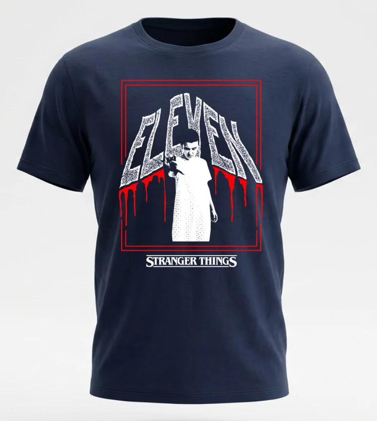 Stranger Things Eleven Epic Scene Shirt - navy-shirt Stranger Things Eleven Epic Scene Shirt Navy Shirt 1