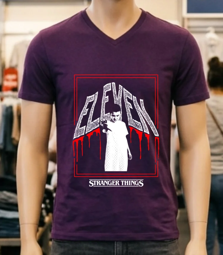 Stranger Things Eleven Epic Scene Shirt - purple-shirt Stranger Things Eleven Epic Scene Shirt Purple Shirt