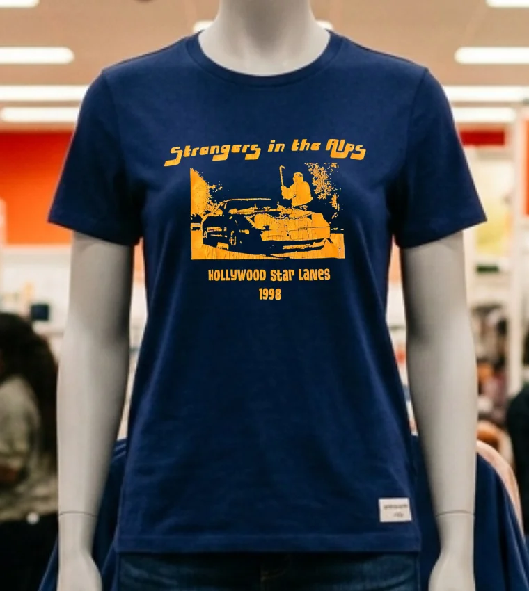 Strangers In The Alps Hollywood Star Lanes 1998 Shirt Navy Shirt 2
