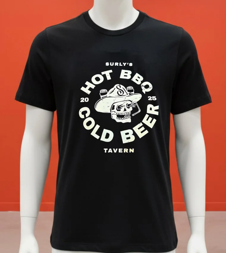 Surly S Hot Bbq Cold Beer 2025 Shirt - balck-shirt Surlys Hot Bbq Cold Beer 2025 Shirt Balck Shirt