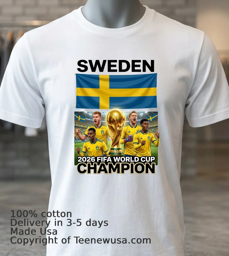 Sweden World Cup 2026 T Shirt - white-t-shirt 3 Sweden World Cup 2026 T Shirt White T Shirt 3