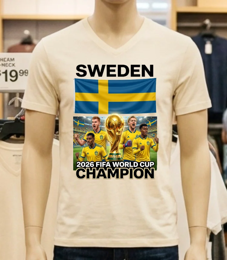 Sweden World Cup 2026 T Shirt White T Shirt 4