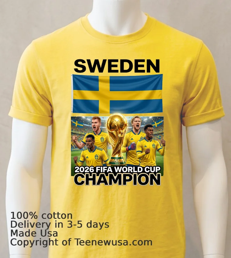 Sweden World Cup 2026 T Shirt - yellow-t-shirt Sweden World Cup 2026 T Shirt Yellow T Shirt