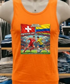 Switzerland Vs Colombia In The Round Of 16 Of The 2026 World Cup At Bc Place (Vancouver, Canada) T Shirt