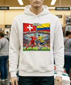 Switzerland Vs Colombia In The Round Of 16 Of The 2026 World Cup At Bc Place (Vancouver, Canada) T Shirt