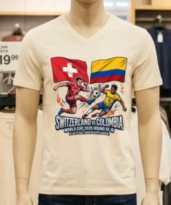 Switzerland Vs Colombia In The Round Of 16 Of The 2026 World Cup T Shirt