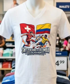 Switzerland Vs Colombia In The Round Of 16 Of The 2026 World Cup T Shirt