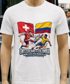 Switzerland Vs Colombia In The Round Of 16 Of The 2026 World Cup T Shirt