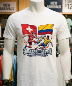 Switzerland Vs Colombia In The Round Of 16 Of The 2026 World Cup T Shirt