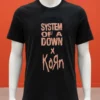 System Of A Down X Korn Shirt Balck Shirt