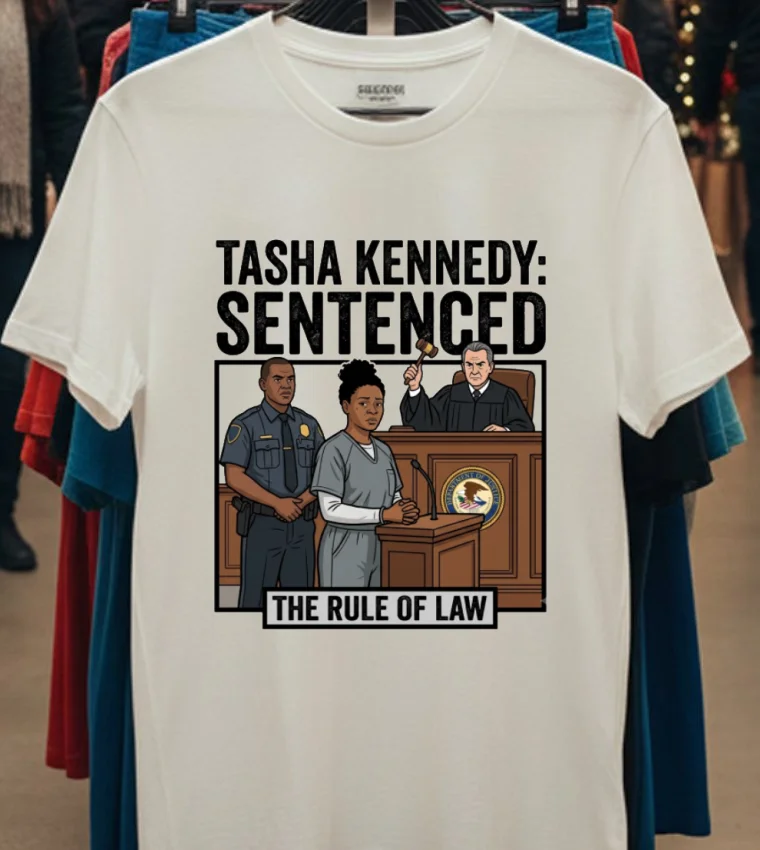 Tasha Kennedy, 33, Has Been Arrested And Charged T Shirt - white-t-shirt Tasha Kennedy 33 Has Been Arrested And Charged T Shirt White T Shirt