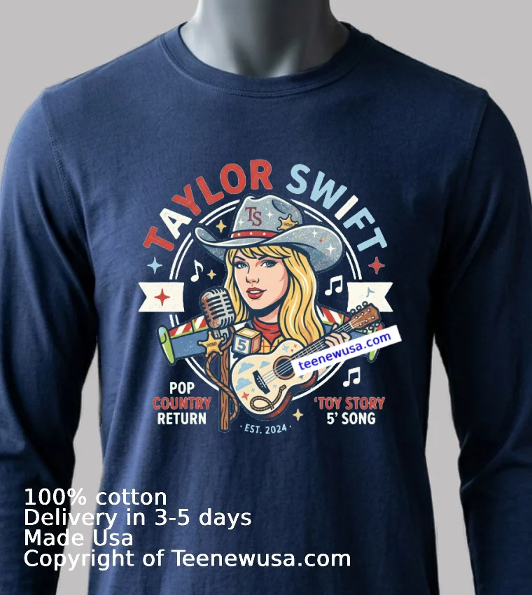 Taylor Swift’s ‘Toy Story 5' Song Is A Return To Pop Country T Shirt - navy-shirt Taylor Swifts Toy Story 5 Song Is A Return To Pop Country T Shirt Navy Shirt