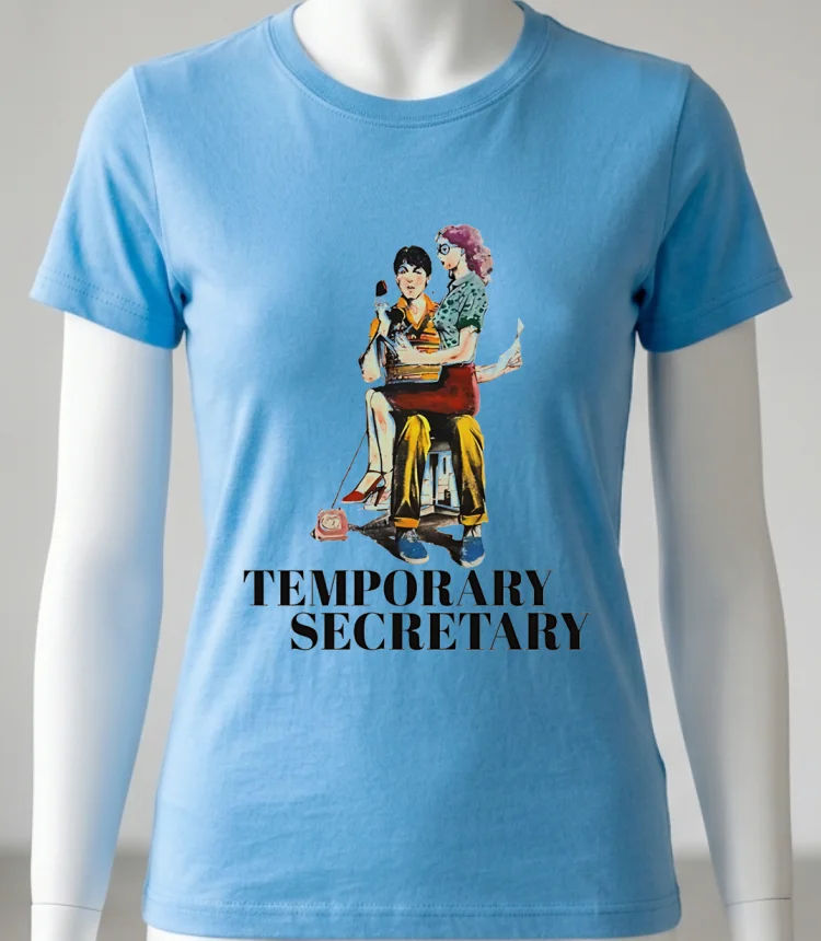 Temporary Secretary Vintage Shirt - blue-shirt Temporary Secretary Vintage Shirt Blue Shirt