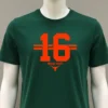 Texas Football Michael Taaffe 16 Stripe Shirt Green Shirt 1