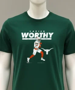 Texas Football Xavier Worthy Superstar Pose Player Shirt