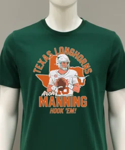 Texas Longhorns Arch Manning Hook Em Cartoon Shirt