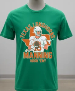 Texas Longhorns Arch Manning Hook Em Cartoon Shirt