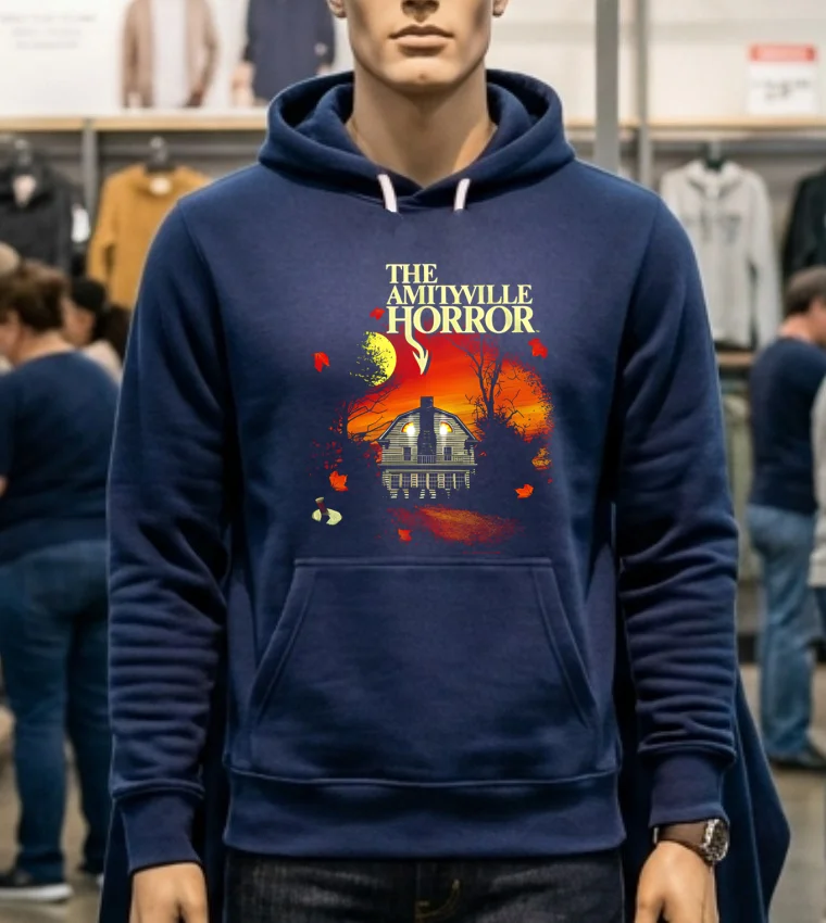 The Amityville Horror House Movie Shirt - navy-shirt The Amityville Horror House Movie Shirt Navy Shirt