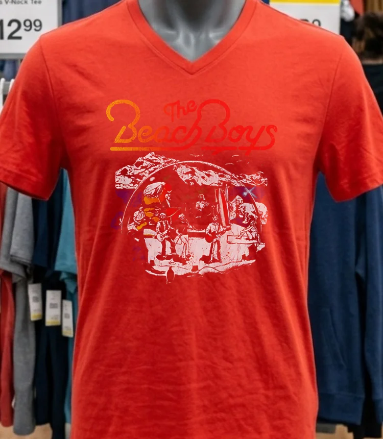 The Beach Boys Live Drawing Vintage Shirt Red Shirt