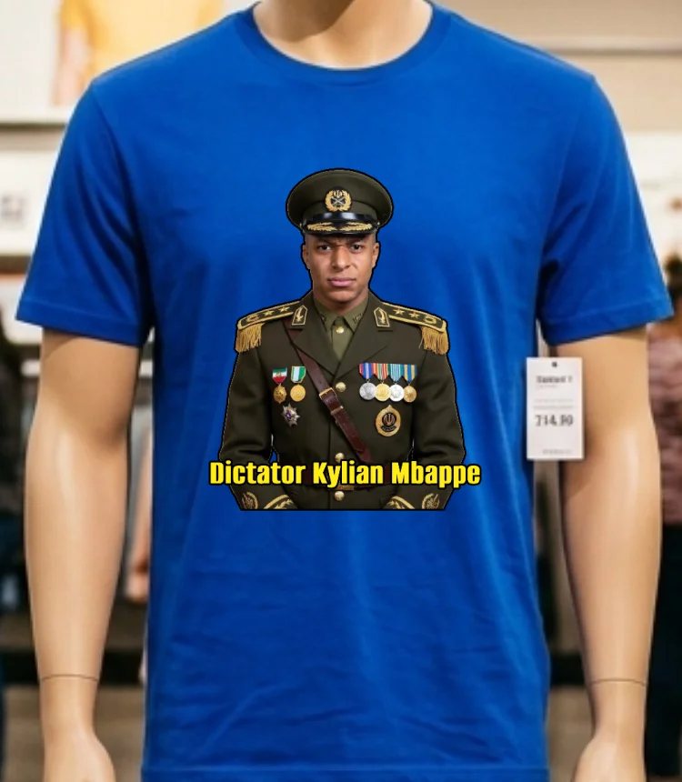 The Dictator Kylian Mbappe World Cup 2026 T Shirt - blue-shirt The Dictator Kylian Mbappe World Cup 2026 T Shirt Blue Shirt