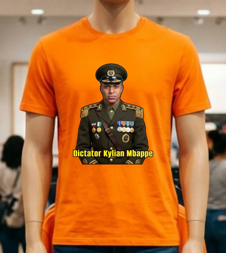 The Dictator Kylian Mbappe World Cup 2026 T Shirt - orange-shirt The Dictator Kylian Mbappe World Cup 2026 T Shirt Orange Shirt