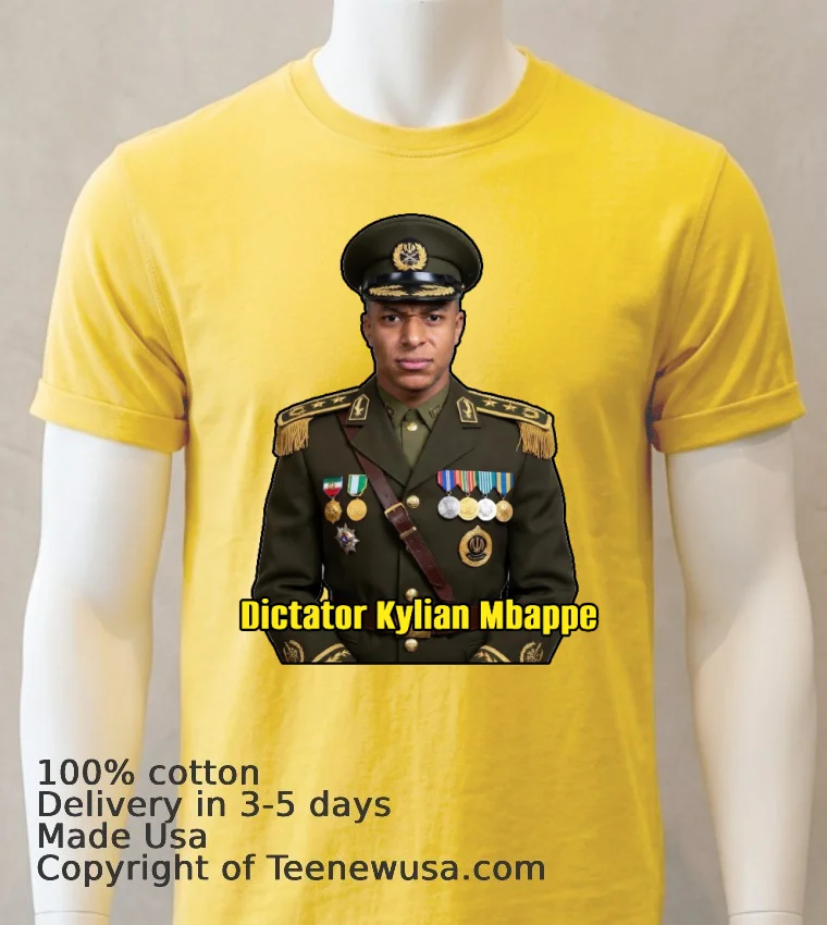 The Dictator Kylian Mbappe World Cup 2026 T Shirt - yellow-t-shirt The Dictator Kylian Mbappe World Cup 2026 T Shirt Yellow T Shirt