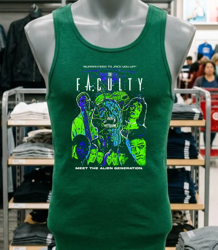 The Faculty Meet The Alien Generation Sci Fi Thriller Graphic Shirt - green-shirt The Faculty Meet The Alien Generation Sci Fi Thriller Graphic Shirt Green Shirt