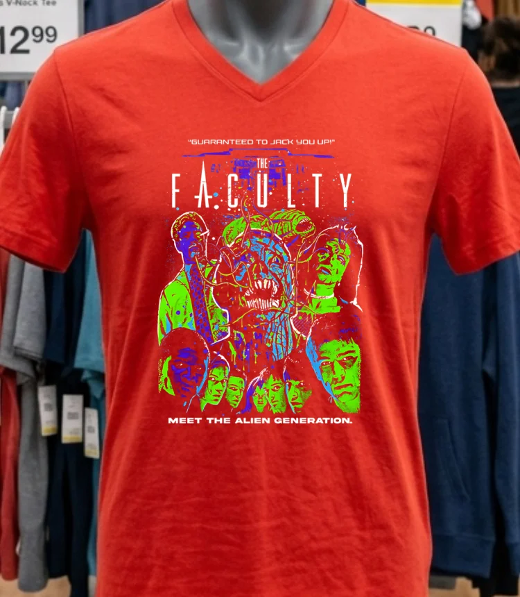 The Faculty Meet The Alien Generation Sci Fi Thriller Graphic Shirt Red Shirt