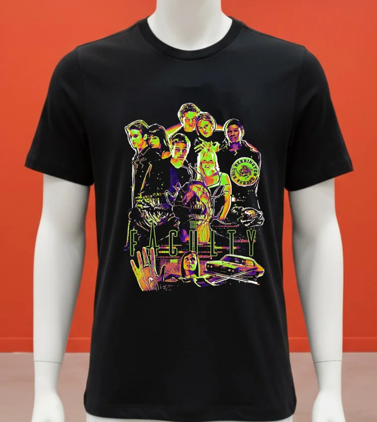 The Faculty Sci Fi Thriller Graphic Shirt - balck-shirt The Faculty Sci Fi Thriller Graphic Shirt Balck Shirt
