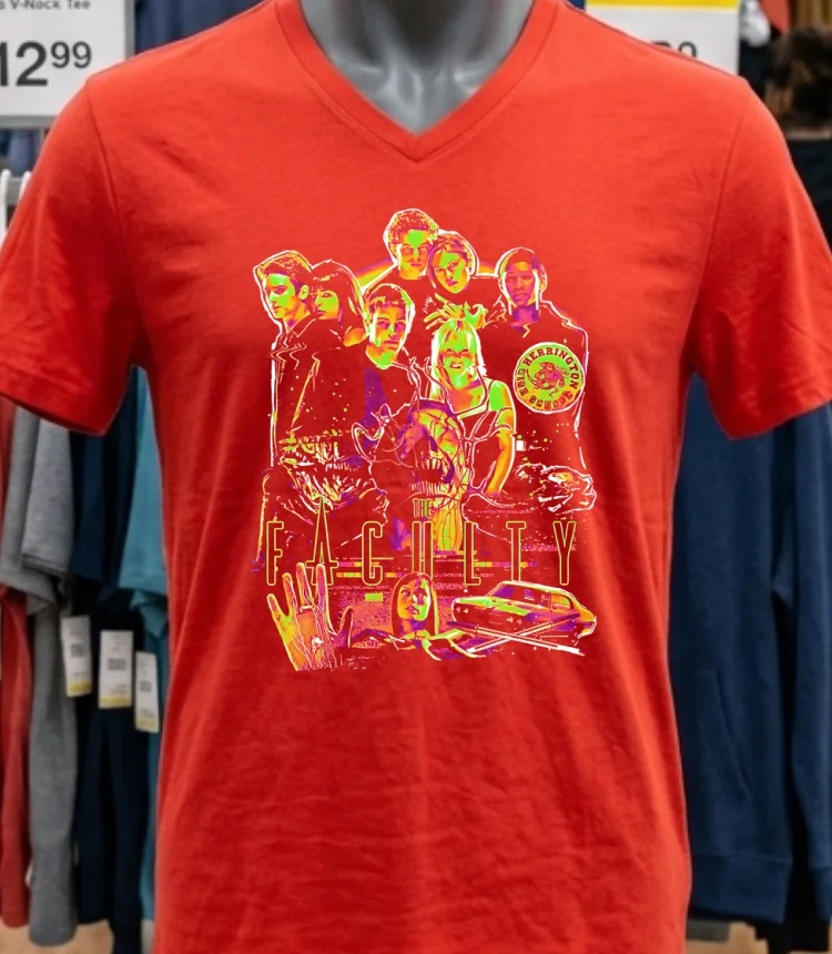 The Faculty Sci Fi Thriller Graphic Shirt - red-shirt The Faculty Sci Fi Thriller Graphic Shirt Red Shirt