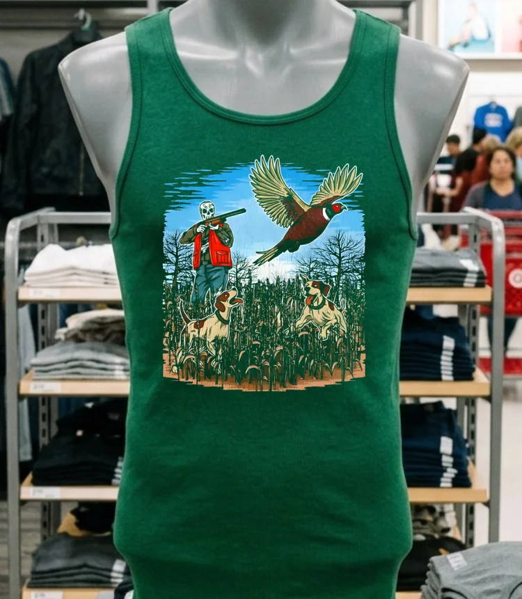 The Final Flush Hunter Skeleton Shirt - green-shirt The Final Flush Hunter Skeleton Shirt Green Shirt