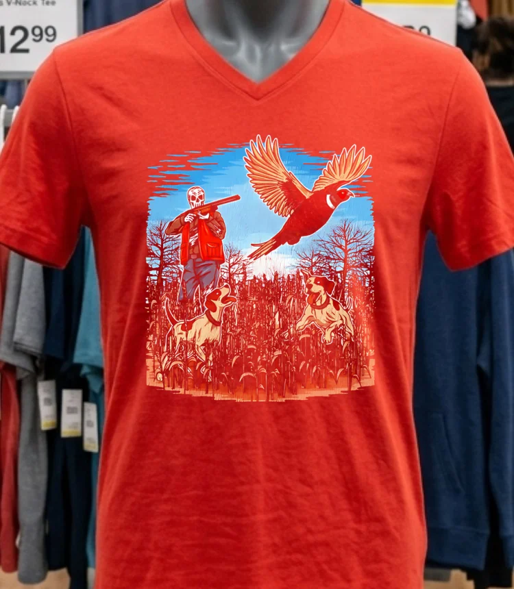 The Final Flush Hunter Skeleton Shirt - red-shirt The Final Flush Hunter Skeleton Shirt Red Shirt
