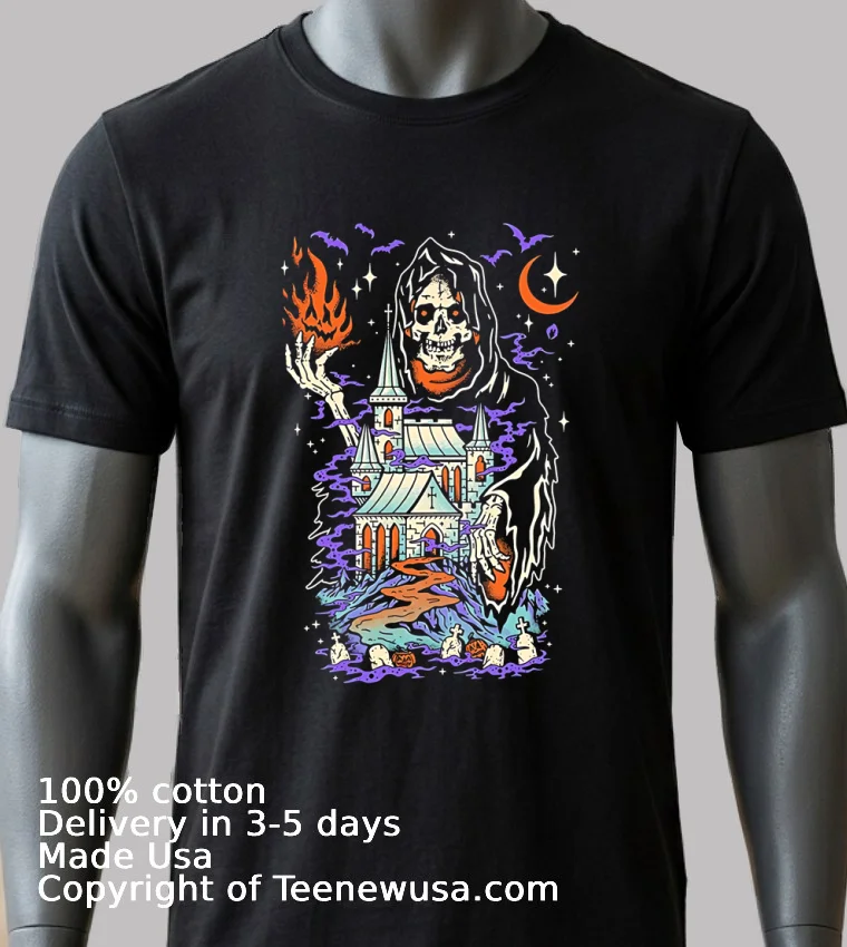 The Haunted Castle Death Halloween Shirt Balck Shirt 2