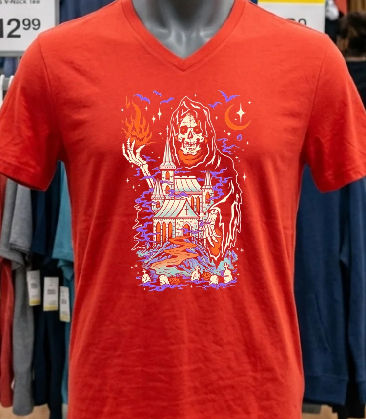 The Haunted Castle Death Halloween Shirt Red Shirt