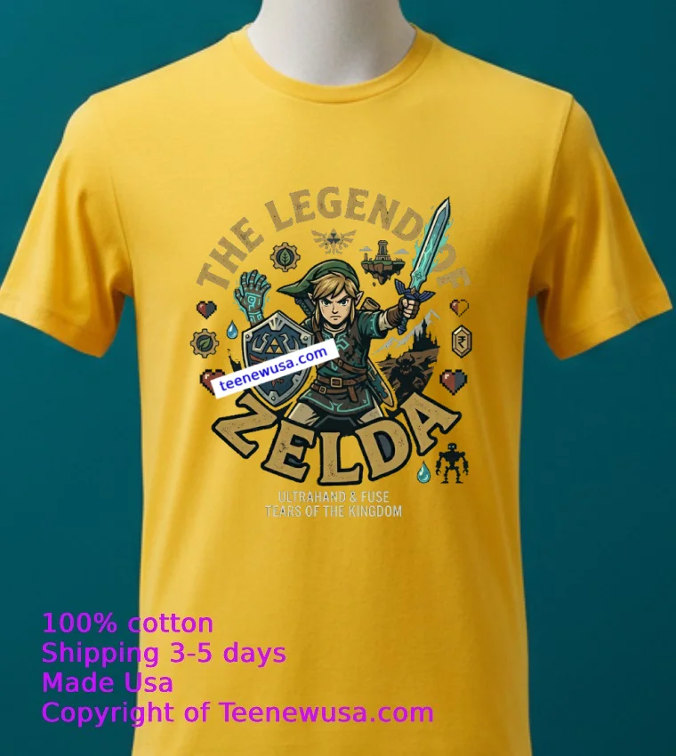The Legend Of Zelda T Shirt - yellow-t-shirt 2 The Legend Of Zelda T Shirt Yellow T Shirt 2