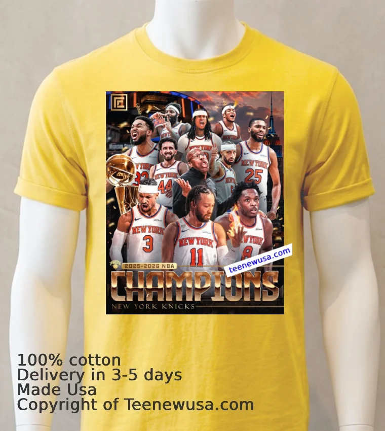 The New York Knicks Are Your 2026 Nba Champions For The First Time In 53 Years T Shirt Yellow T Shirt