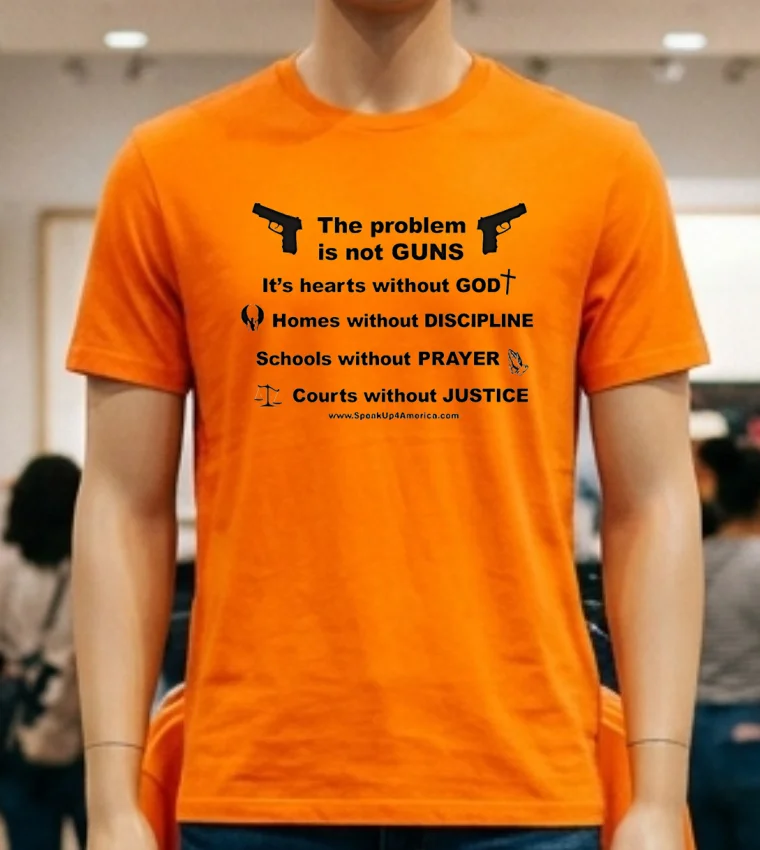 The Problem Is Not Guns Pro God Prayer Justice Shirt - orange-shirt The Problem Is Not Guns Pro God Prayer Justice Shirt Orange Shirt