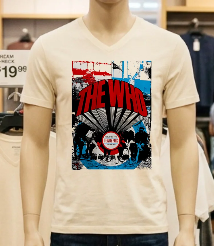 The Who Boston Ma 2025 Merch Shirt - white-t-shirt The Who Boston Ma 2025 Merch Shirt White T Shirt 1
